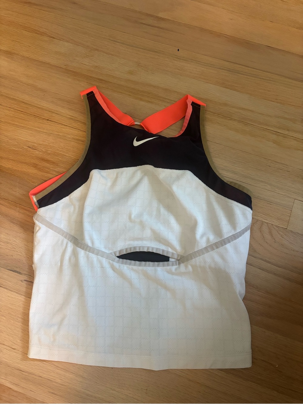 Nike White, Navy, and Coral tank